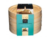 Kitchen Craft World of Flavours Oriental Large Bamboo Steamer with Lid (diameter 25.5cm / 10")
